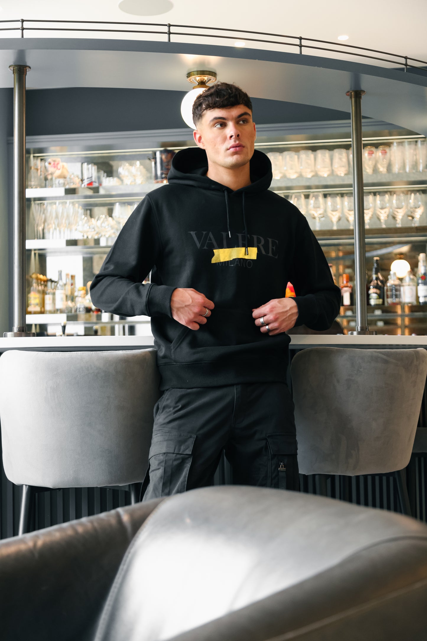 NASTRO BLACK/GOLD HOODIE