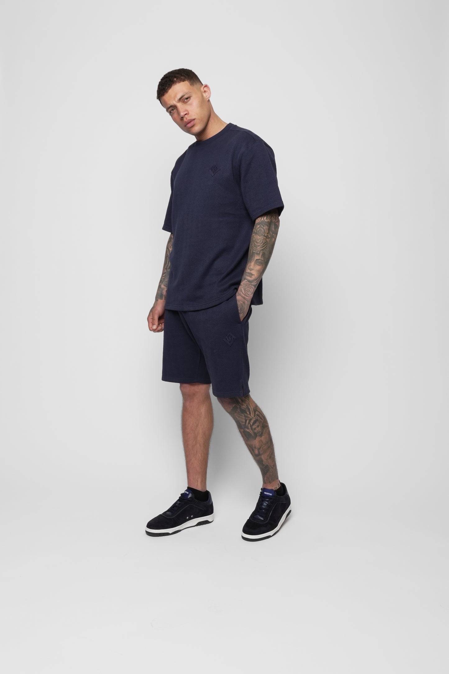 CONZA NAVY TEE & SHORT SET