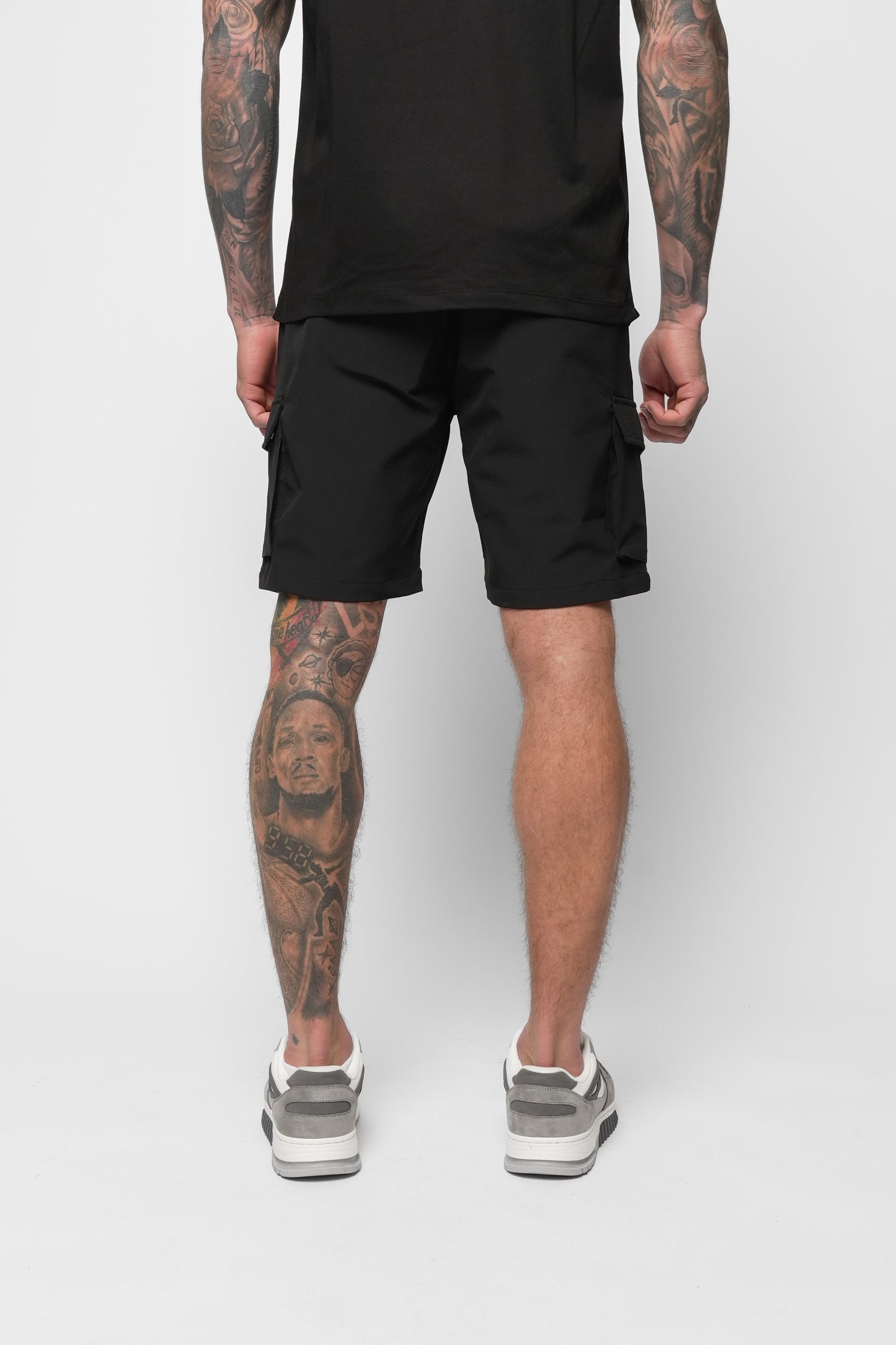 Luxe Premium Black Cargo Short