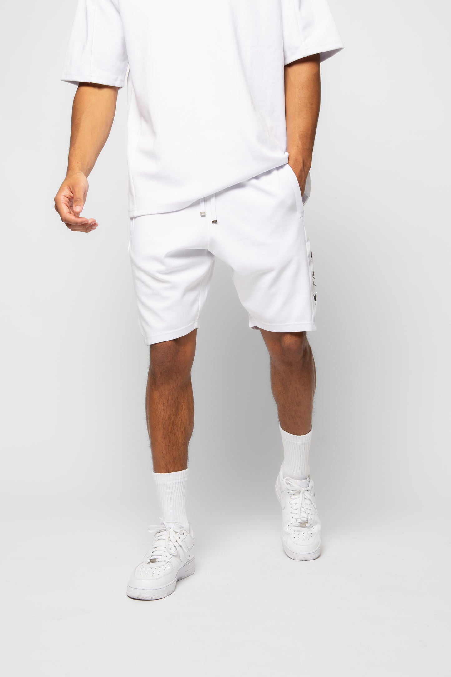 BLOCCO WHITE TEE & SHORT SET