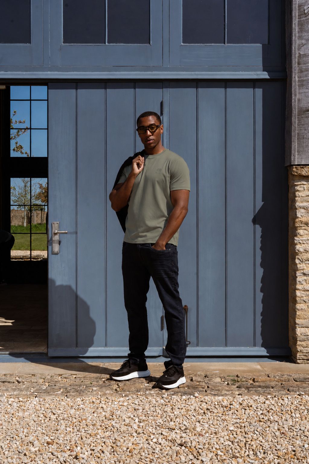 LUXE MERCERISED KHAKI TEE