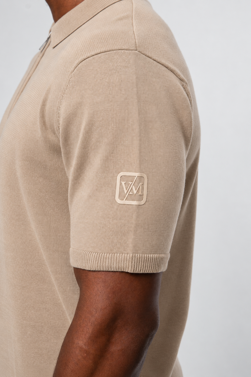 Luxe Premium Stone Short Sleeve Knit Polo