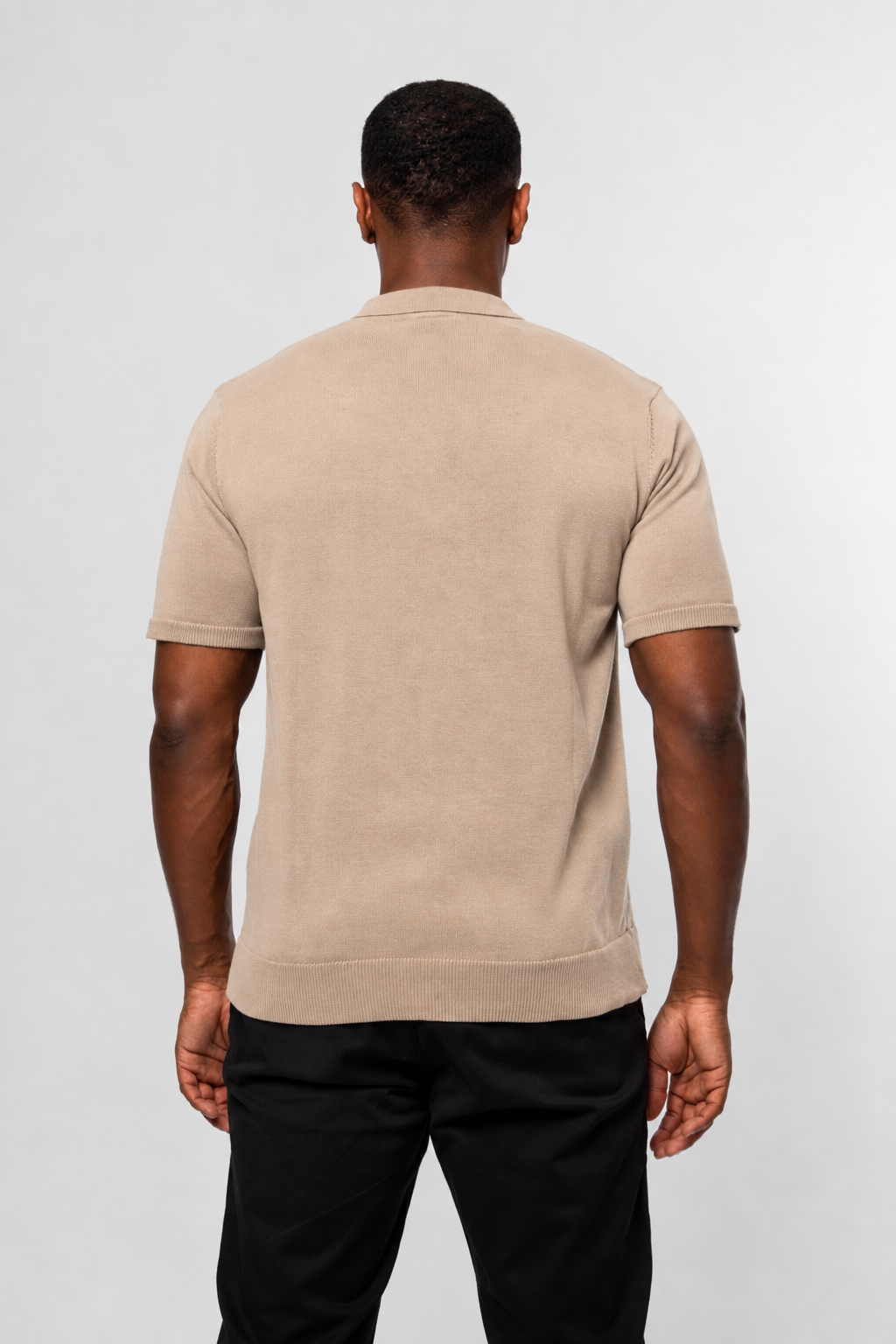 Luxe Premium Stone Short Sleeve Knit Polo