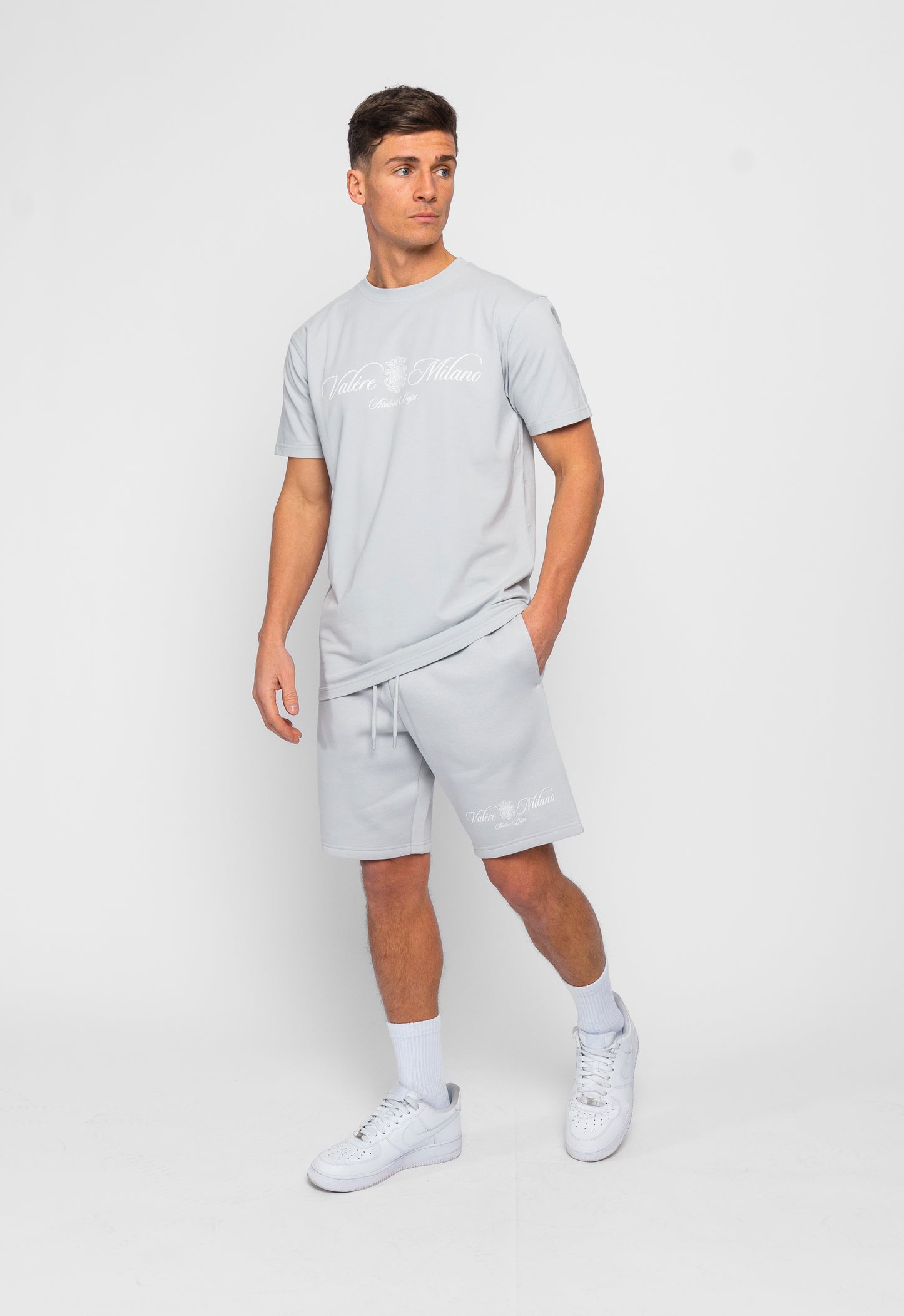Devaro Grey T-Shirt & Short Set