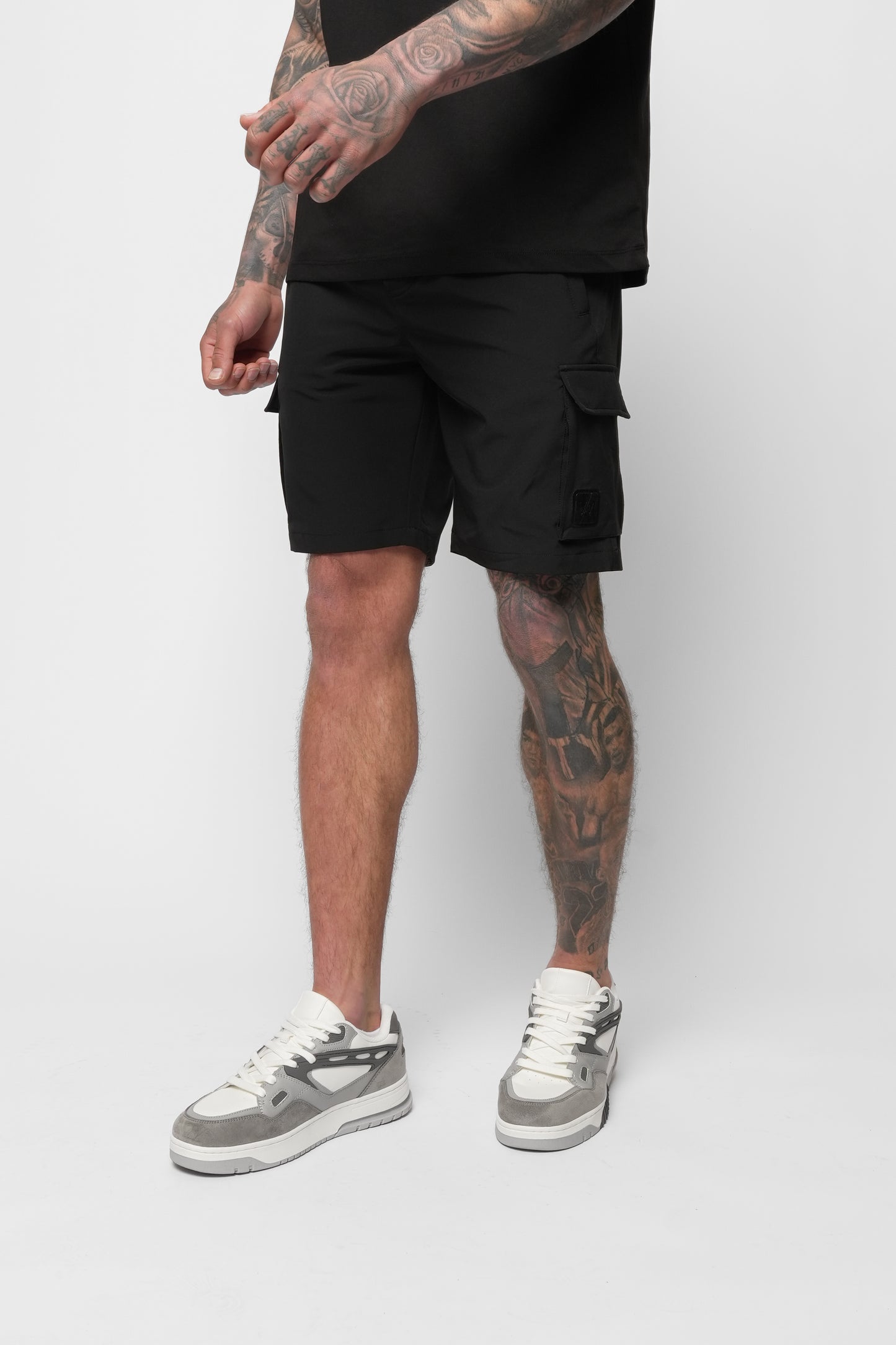 Luxe Premium Black Cargo Short