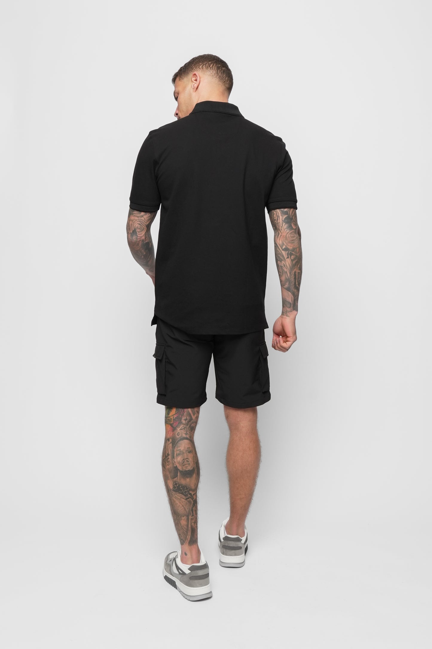 Luxe Premium Black Cargo Short