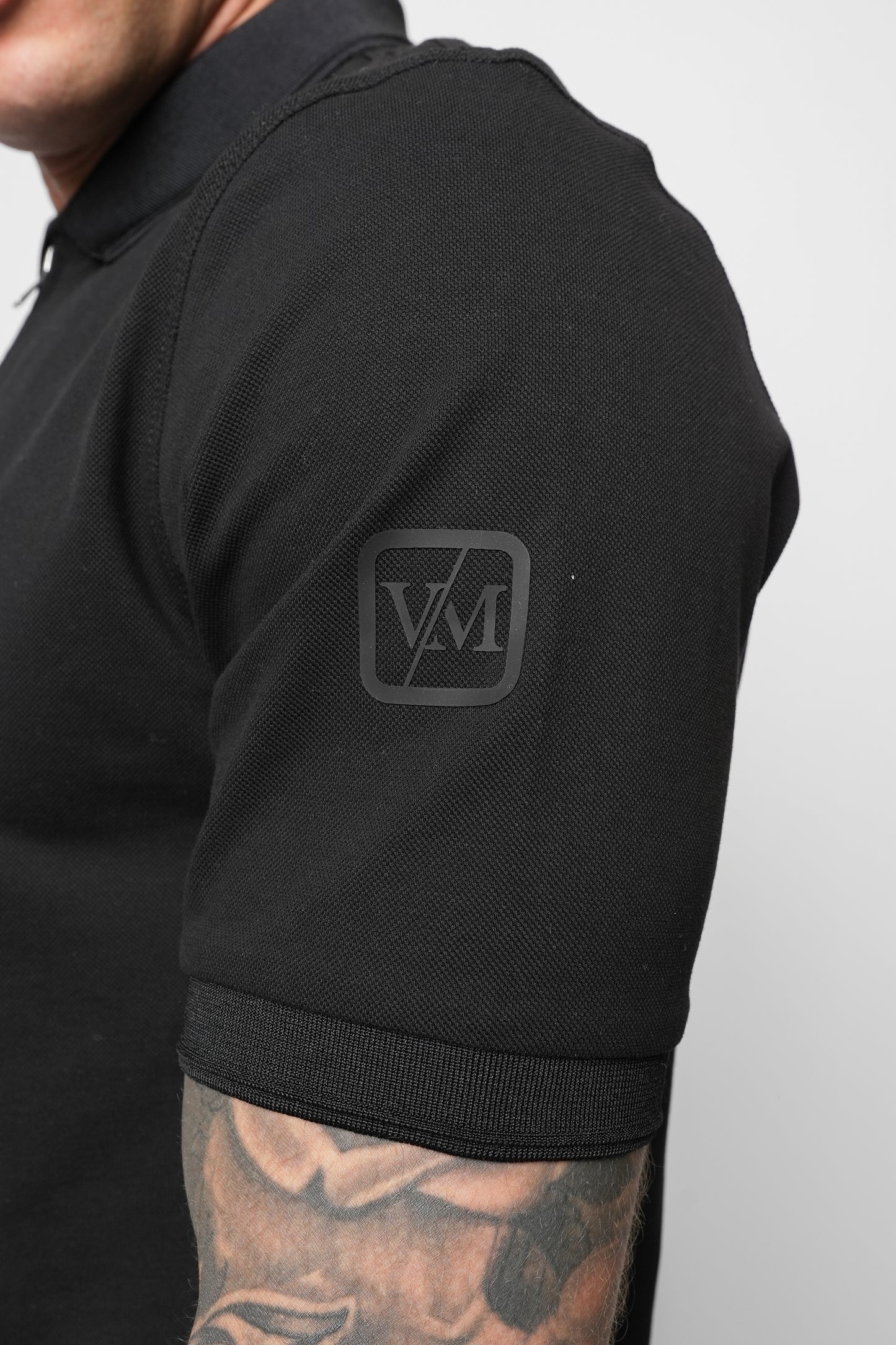 Luxe Premium Mercerised Black Polo