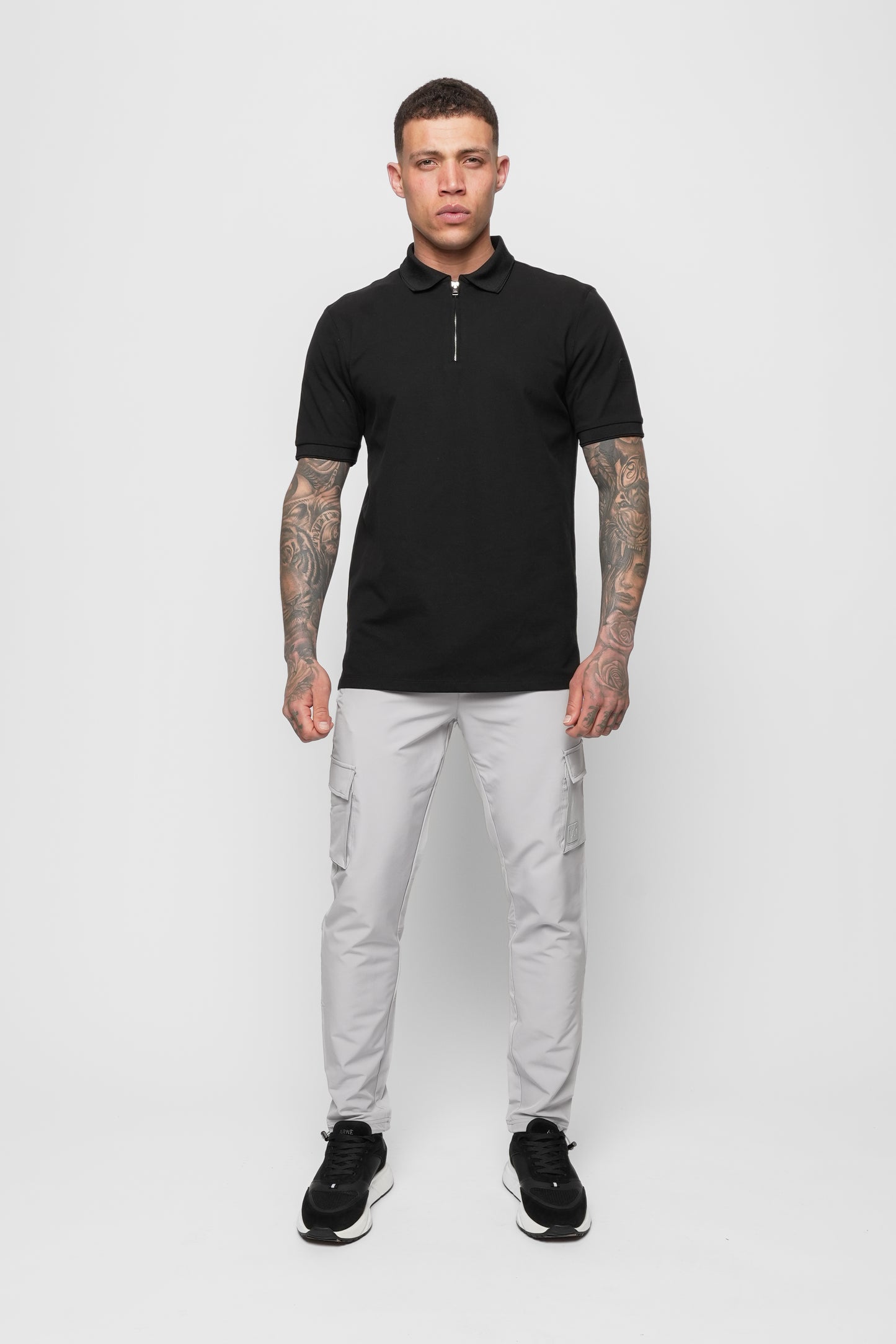 Luxe Premium Mercerised Black Polo
