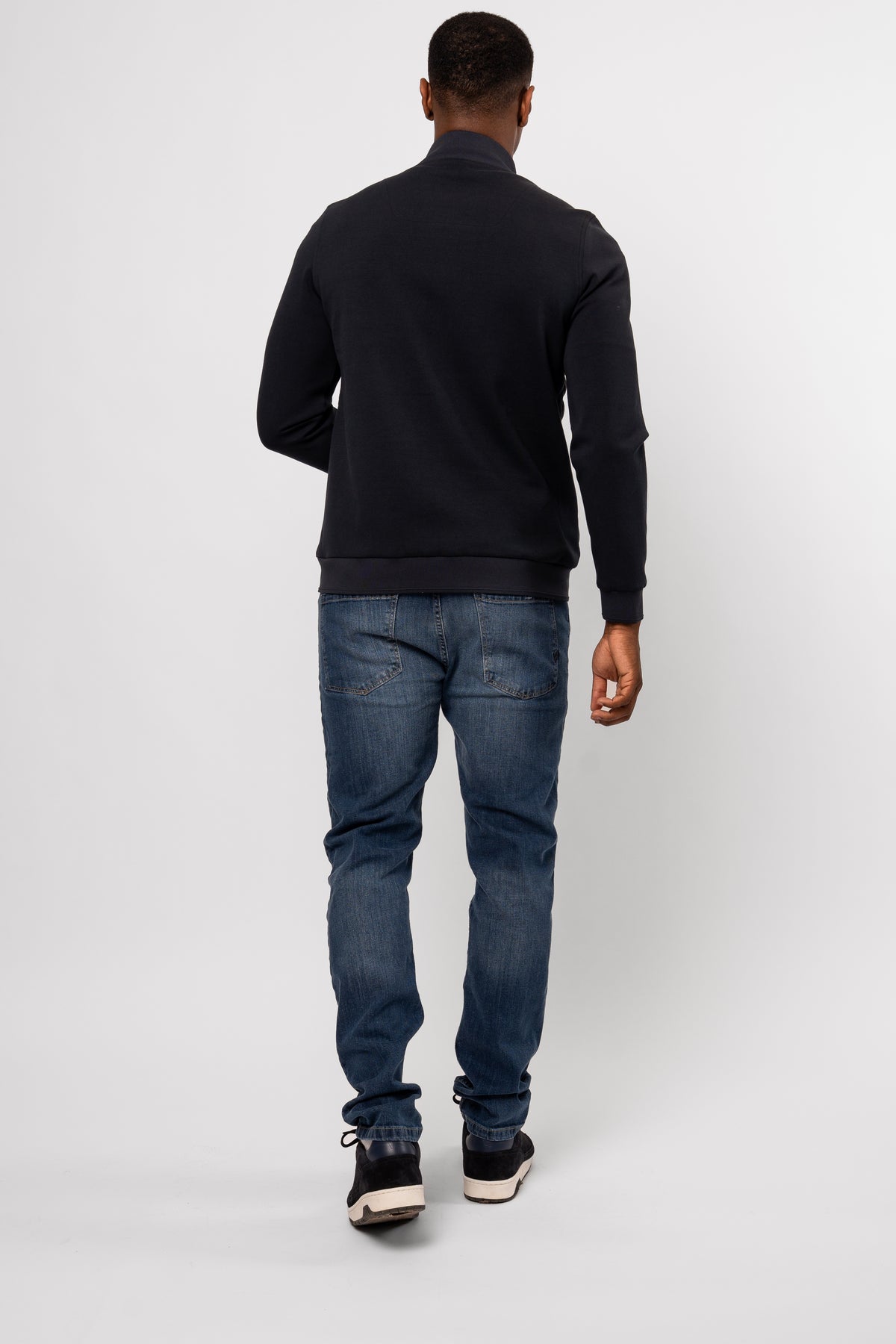 Luxe Premium Navy Quilted Hybrid Jacket