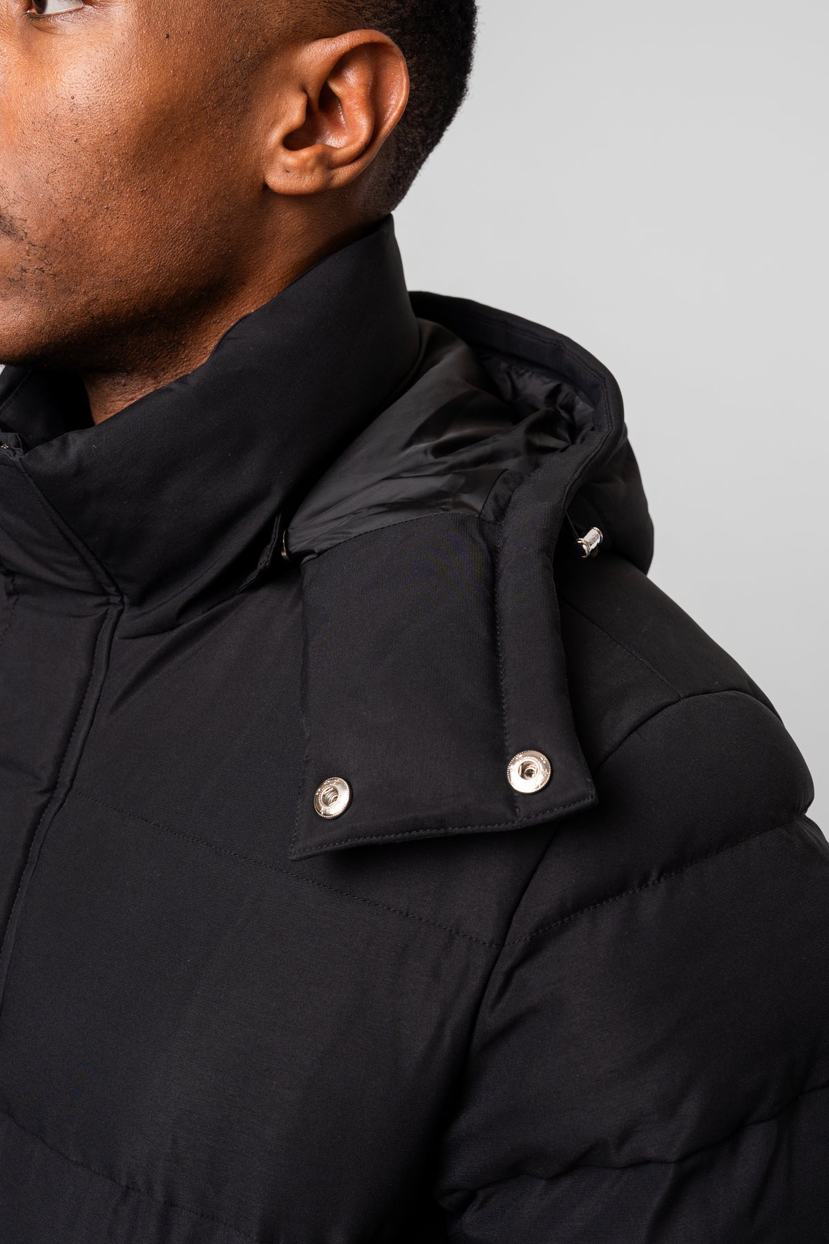 Mono Logo Black Puffer Jacket