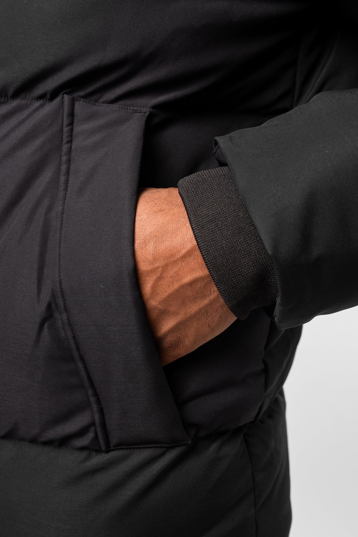 Mono Logo Black Puffer Jacket
