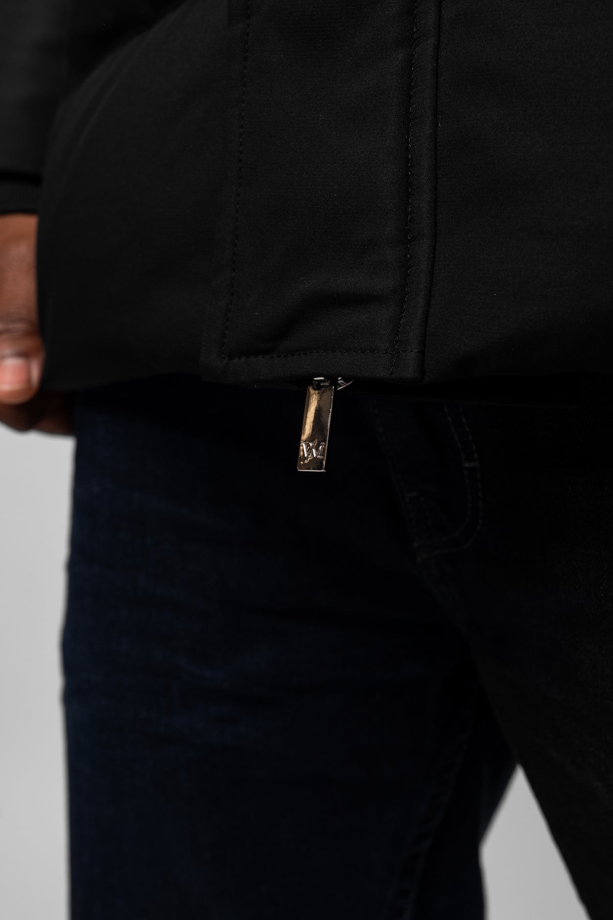 Mono Logo Black Puffer Jacket