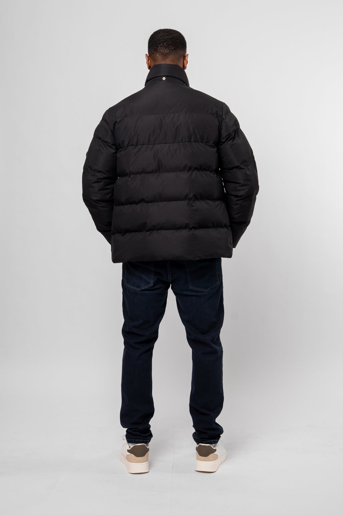 Mono Logo Black Puffer Jacket