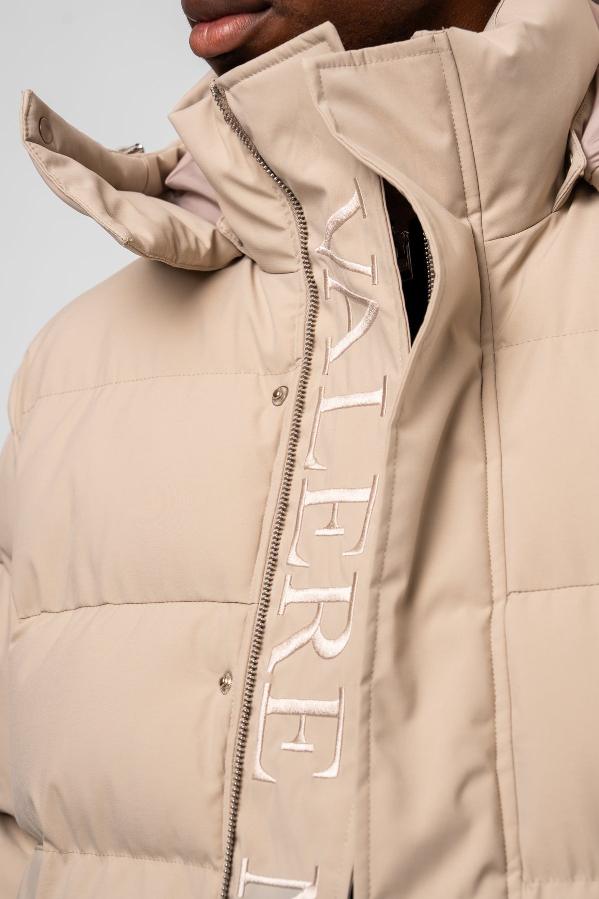 Mono Logo Stone Puffer Jacket