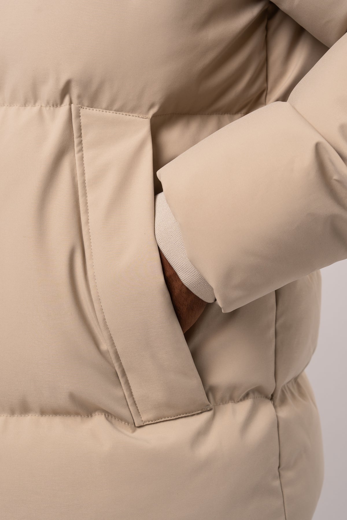 Mono Logo Stone Puffer Jacket