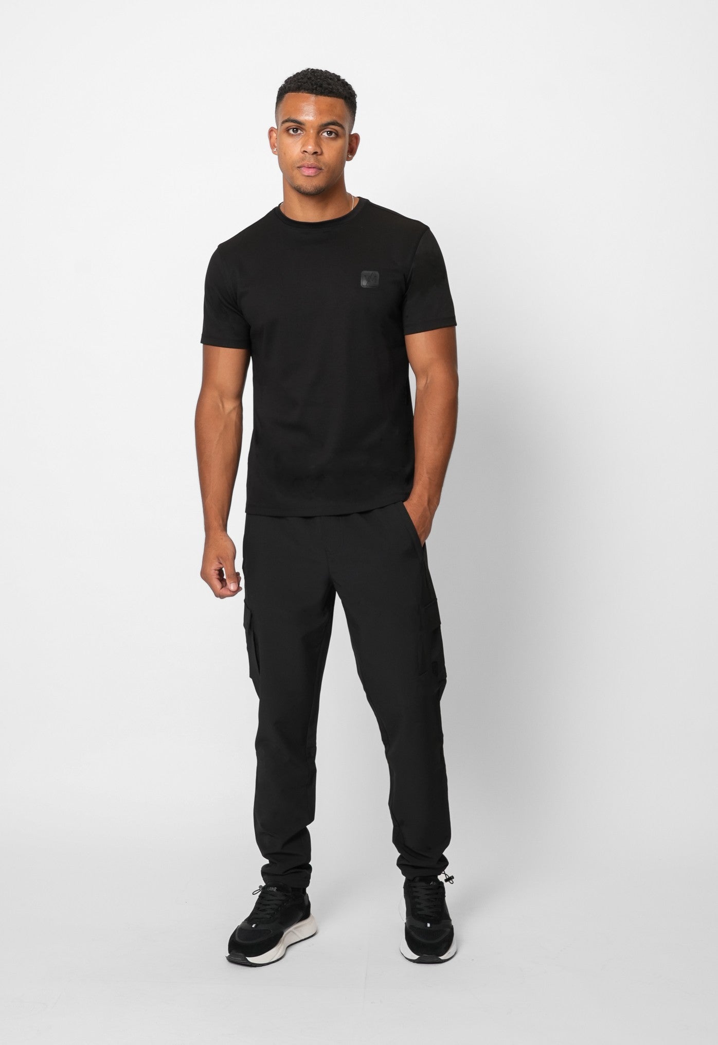 LUXE MERCERISED BLACK TEE