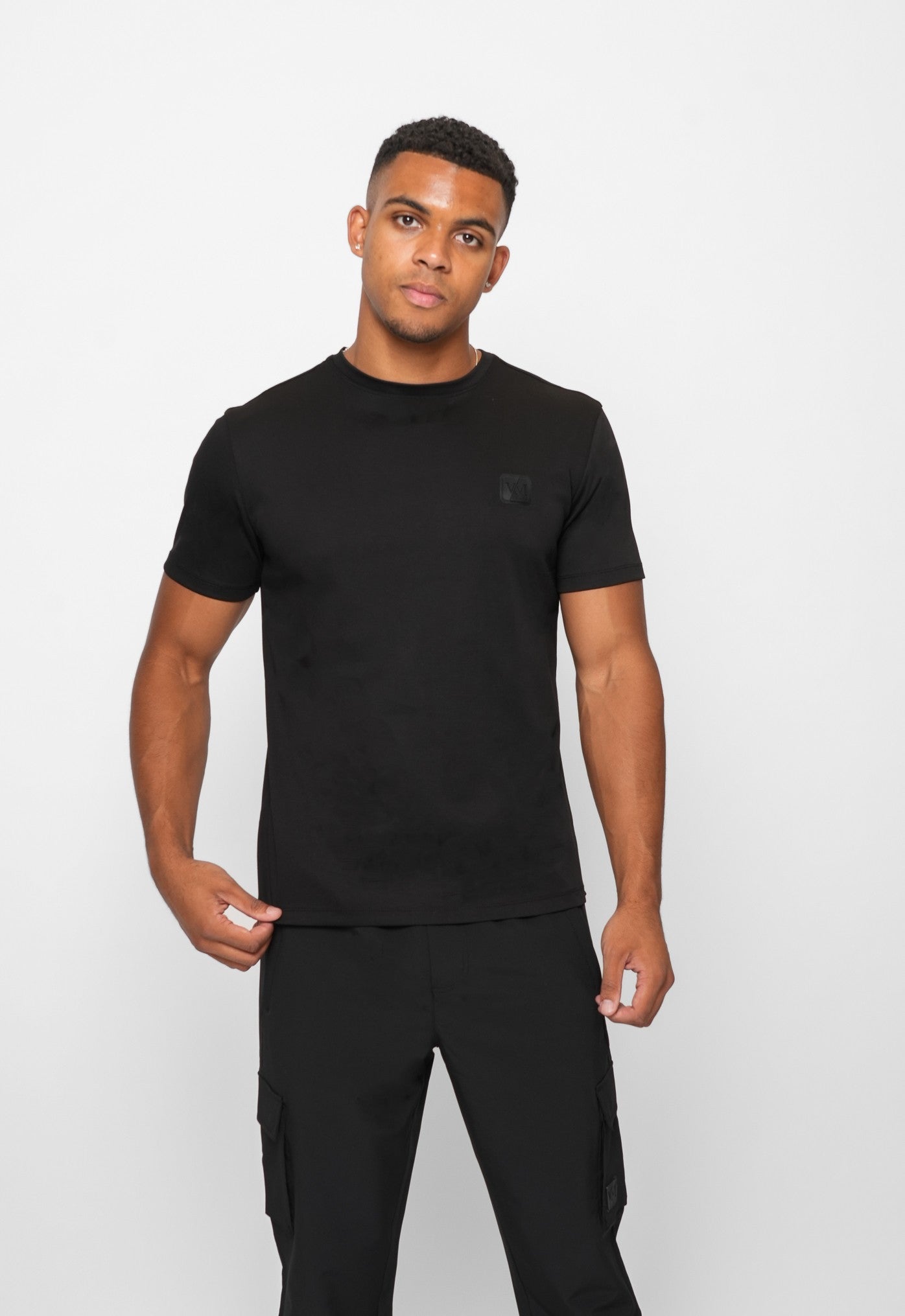 LUXE MERCERISED BLACK TEE