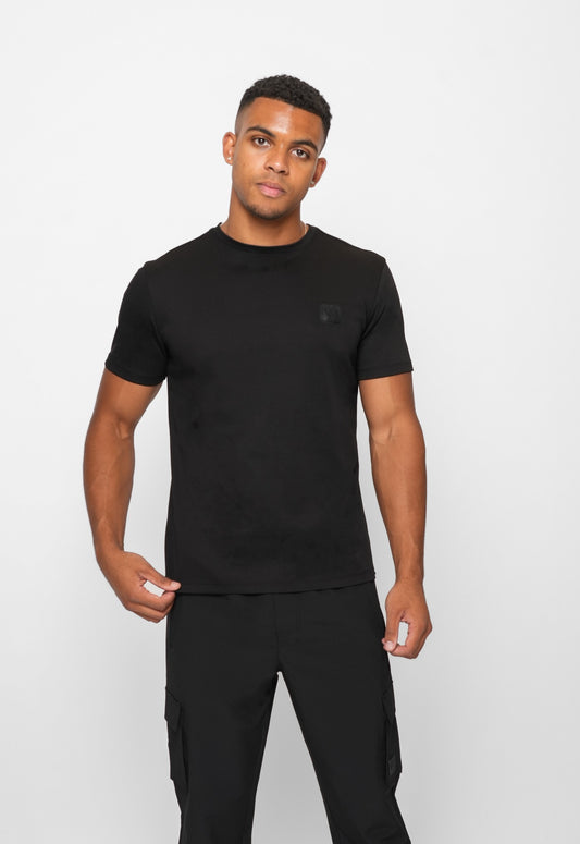 LUXE MERCERISED BLACK TEE