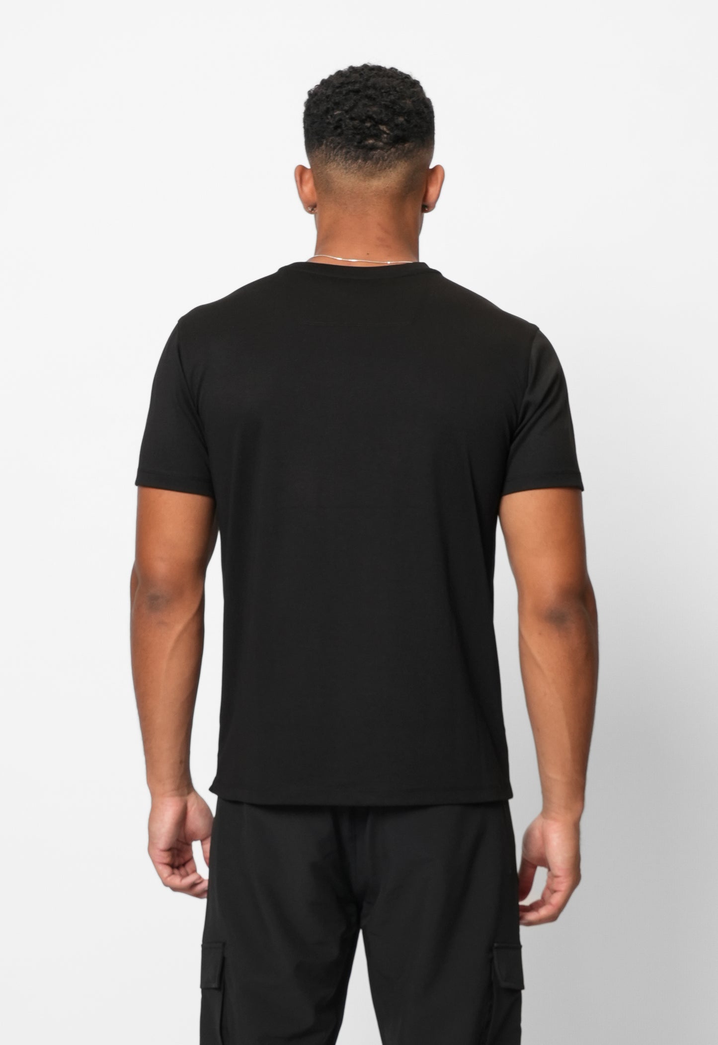 LUXE MERCERISED BLACK TEE