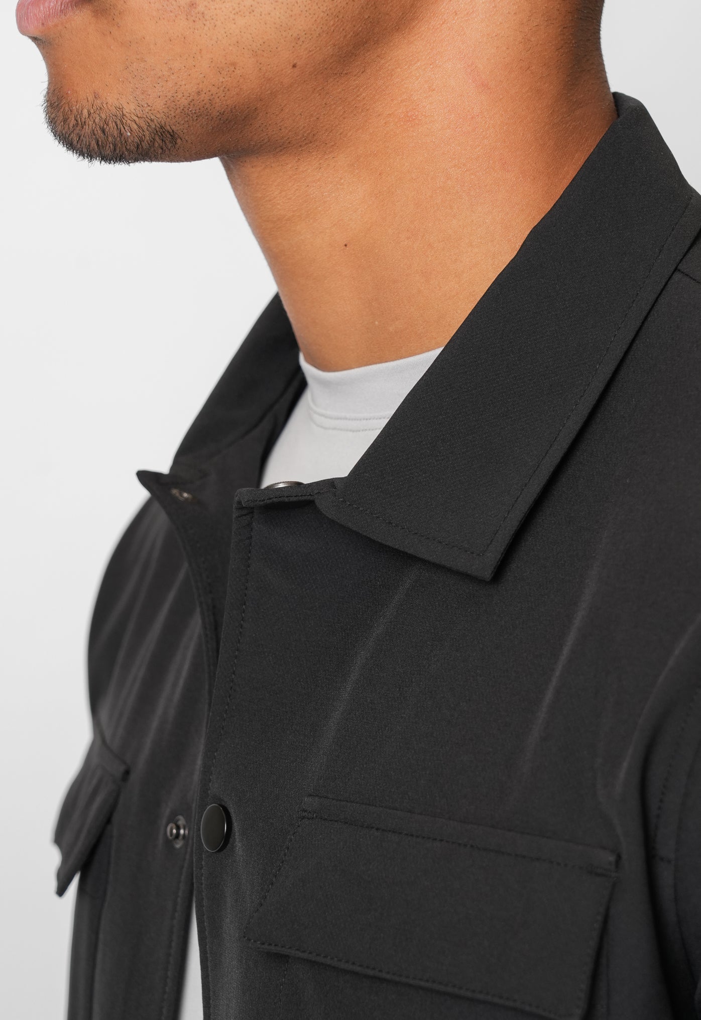 LUXE BLACK OVERSHIRT