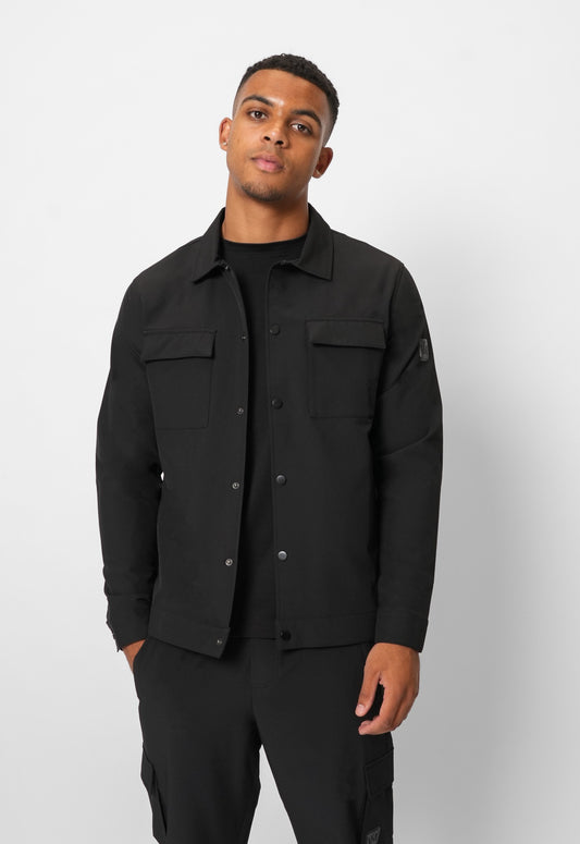 LUXE BLACK OVERSHIRT