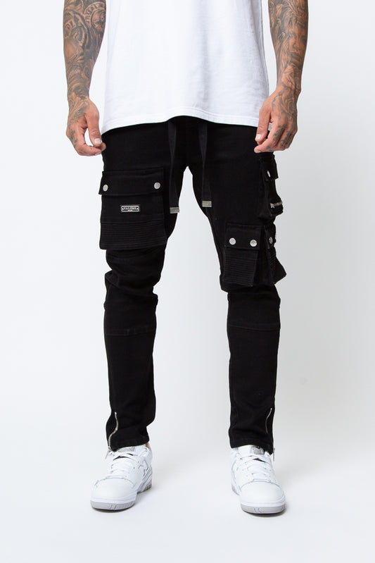 MASETTI BLACK CARGO JEAN