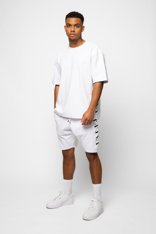 BLOCCO WHITE TEE & SHORT SET