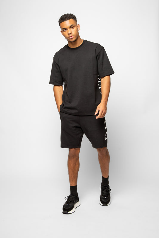 BLOCCO BLACK TEE & SHORT SET