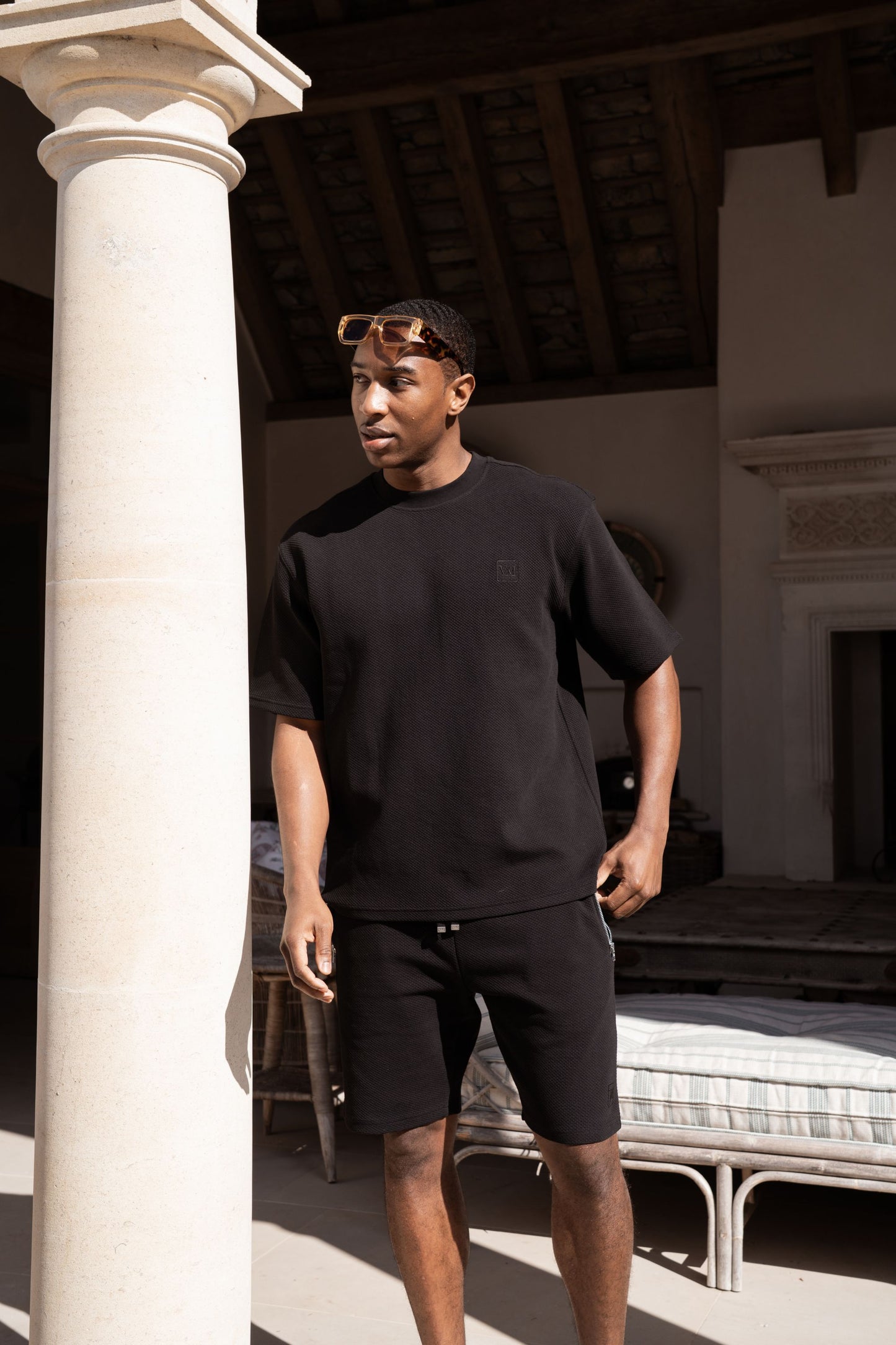 Nemi Black T-Shirt & Short Set
