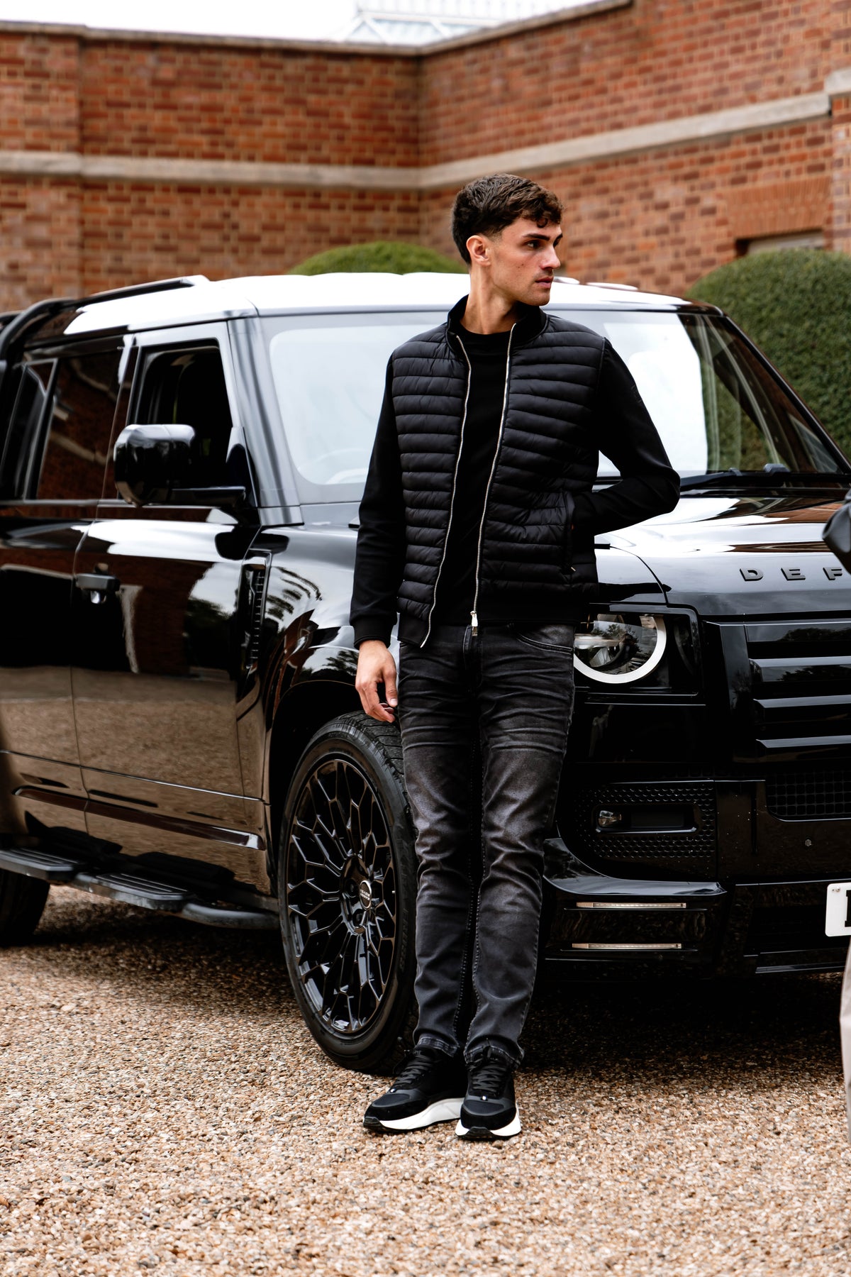 Luxe Premium Black Quilted Hybrid Jacket