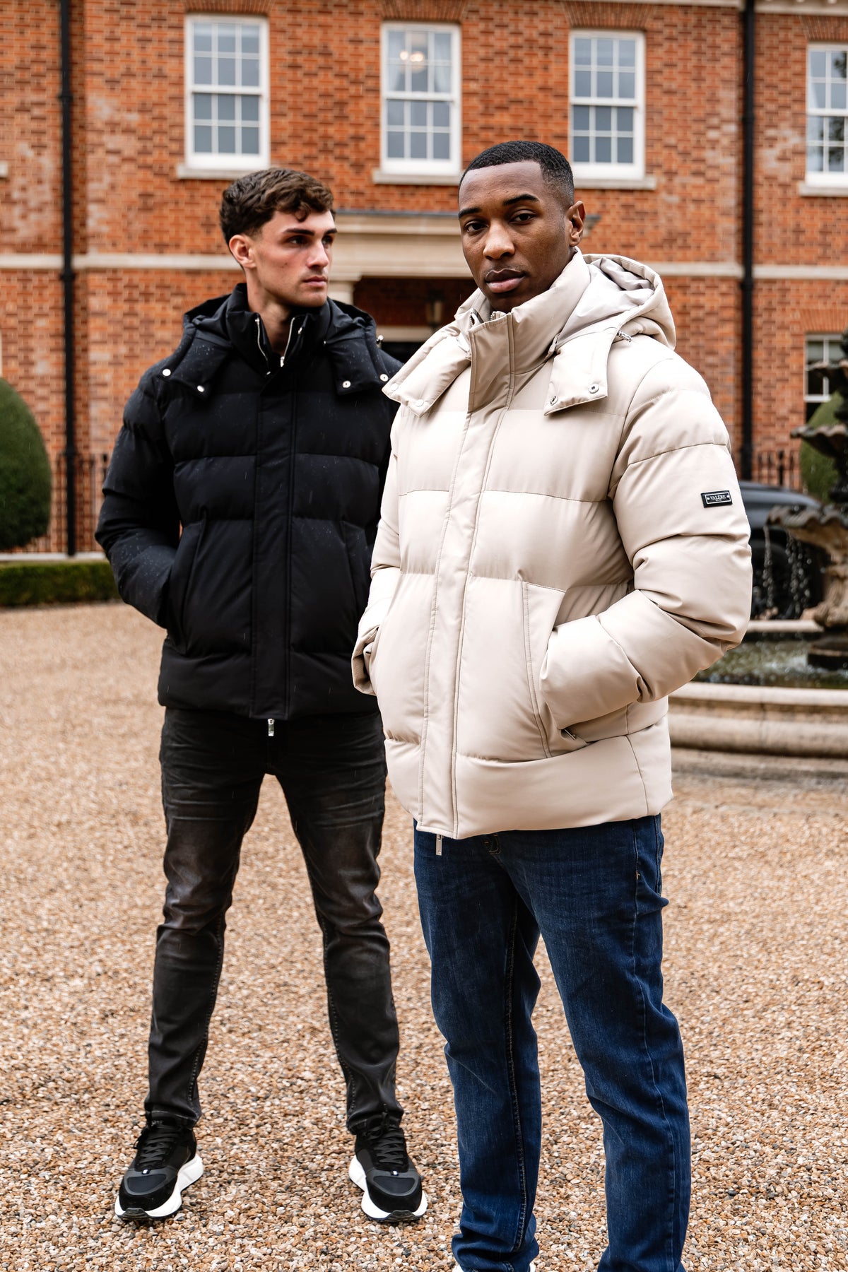 Mono Logo Stone Puffer Jacket