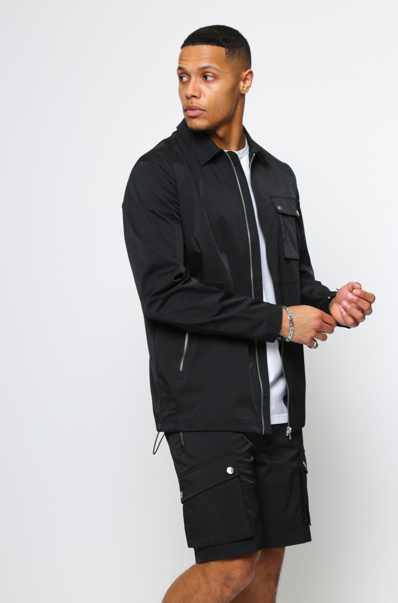 TECHNICO BLACK JACKET & SHORT SET
